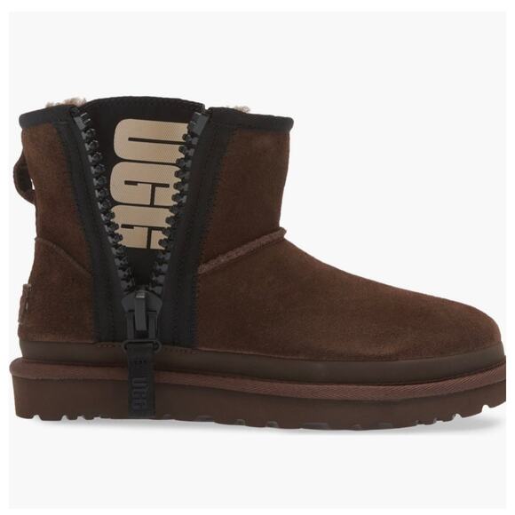 Ugg Shoes - UGG Mini Classic Zip Bootie (Burnt
Cheddar/Hardwood)  Sz 8 (new)